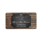 Uniek Rustisch Mason Jar Chalkboard - aangepast mo Etiket (Voorkant)