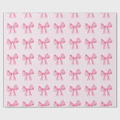 Uniek Schattige inpakpapier met roze strik (Vlak)