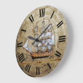 Uniek  scheepsontwerp met geknoopte helling grote klok (Hoek)
