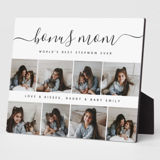 Uniek Script Fotocollage Bonus Moeder Moederdag Fotoplaat (Zijkant)