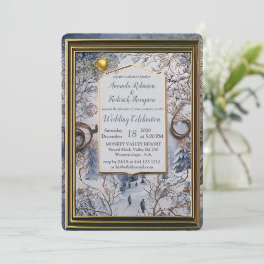 Uniek sneeuwvlok feestelijk winterontwerp kaart (Staand voorkant)