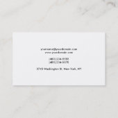 Uniek speciaal zwart wit, exclusief wit visitekaartje (Achterkant)