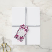 Uniek stijlvol bloemmotief cadeaulabel (Met Touw)