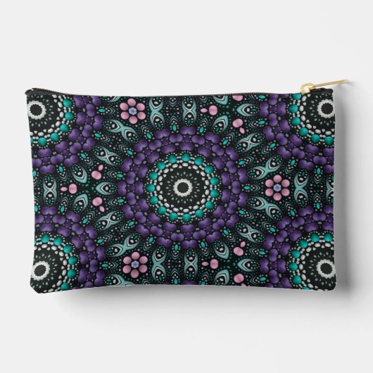 Uniek stijlvol kleurrijk dot art patroon etui (Achterkant)