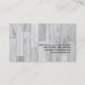 Uniek stijlvol parketontwerp visitekaartje (Achterkant)