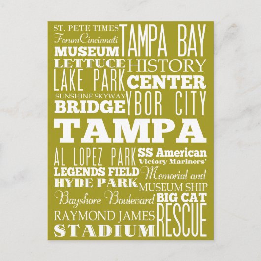 Uniek Tampa, Florida cadeau idee Briefkaart (Voorkant)