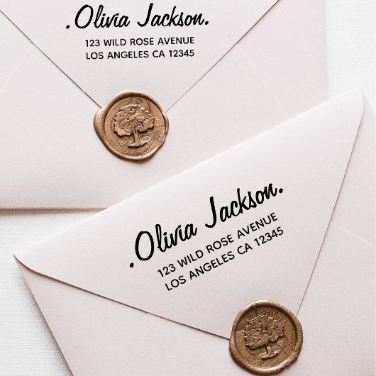 Uniek Typografie Script Bedrijf Retouradres Zelfinktende Stempel