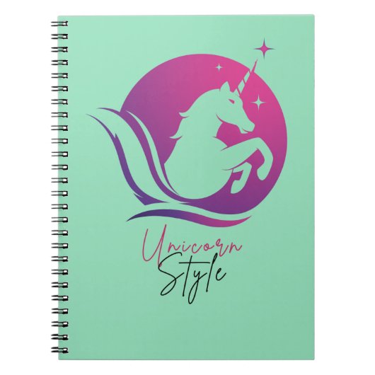 Uniek unicorn design notitieboek (Voorkant)