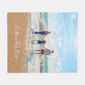 Uniek uw eigen aangepaste ontwerptekst - overzicht fleece deken (Voorkant (Horizontaal))