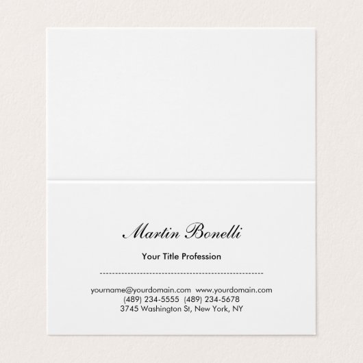 Uniek, verbluffend professioneel design visitekaar visitekaartjes (Buitenkant ongevouwen)