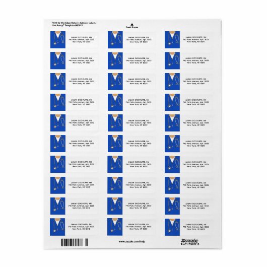 Uniek verpleeglabel etiket (Full Sheet)