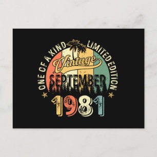 Uniek Vintage September 1981 Briefkaart