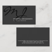 Uniek Visitekaartje monogram grijze trainer (Voorkant / Achterkant)