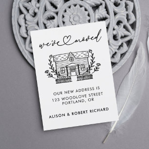 Uniek We hebben nieuwe adres verhuisaankondiging v Briefkaart