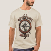 Uniek Wild West Kompas avontuur T-shirt (Voorkant)