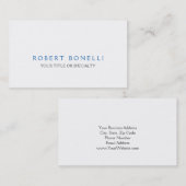 Uniek wit vierkant visitekaartje (Voorkant / Achterkant)