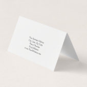 Uniek wit vierkant visitekaartjes (Achterkant)