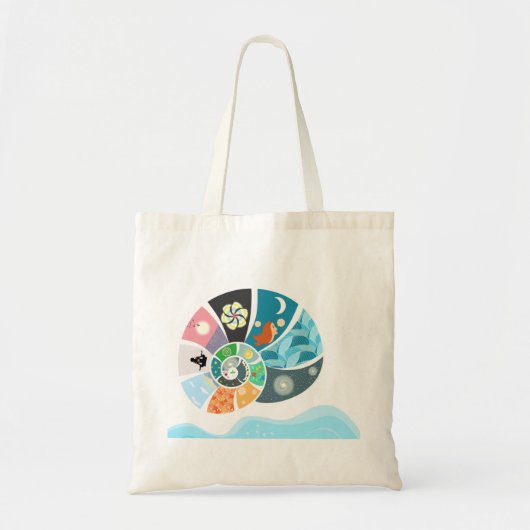 Uniek Zee Shell Tote Bag (Voorkant)