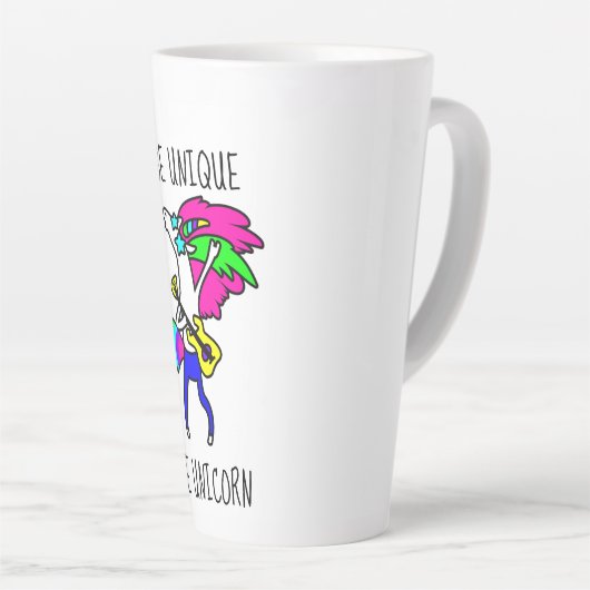 Uniek zijn als Unicorn Latte Mok (Rechterhoek)
