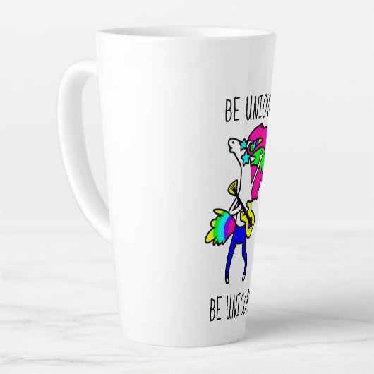 Uniek zijn als Unicorn Latte Mok (Linkerhoek)
