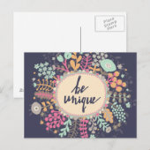 uniek zijn briefkaart (Voorkant / Achterkant)