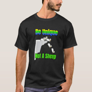 Uniek zijn, geen schapen met een ander divers P T-shirt