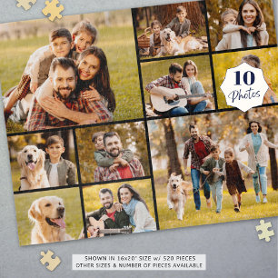 Unieke 10 Foto Collage Eenvoudig Zwart Legpuzzel