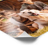 Unieke 12 foto collage Eenvoudige familienaam Afdruk (Hoek)