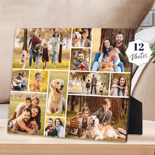 Unieke 12 foto collage minimalistisch eenvoudig fotoplaat
