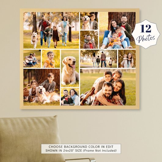 Unieke 12 foto-collage minimalistisch eenvoudige f foto afdruk