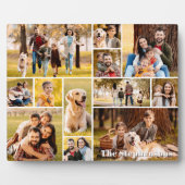 Unieke 12 Photo Collage Naam Eenvoudig Fotoplaat (Voorkant)