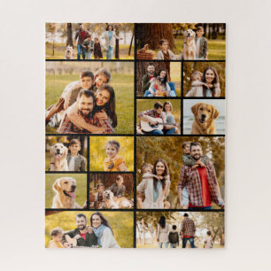 Unieke 14 Foto Collage Eenvoudig Zwart Legpuzzel