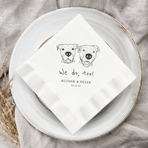 Unieke 2 Honden Gezichten We doen ook Bruiloft Servet