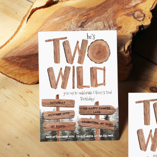 Unieke 2 Wilde Jongen 2e verjaardag Kaart