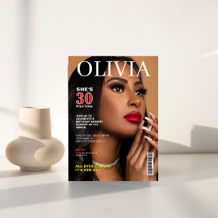 Unieke 30e verjaardag Custom Photo Magazine Hoesje Kaart