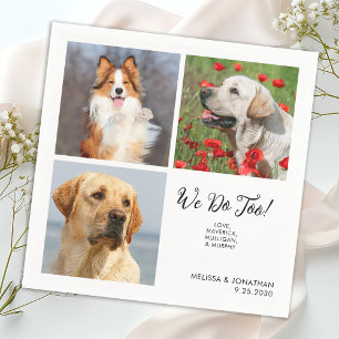 Unieke 3 foto's die we ook doen Hond Hond Hond bru Servet