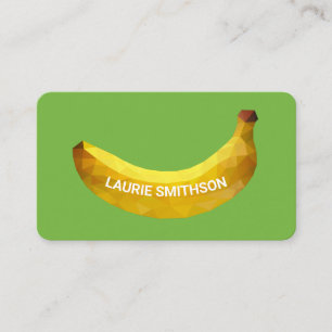 Unieke 3D Banana Curved Typografie Visitekaartje