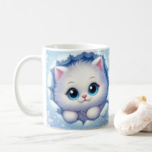Unieke 3D Kitten Mok Wrap - Sublimation Design