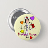 Unieke 3D-videokaart voor studentenverpleegkundige Ronde Button 5,7 Cm (Voorkant /achterkant)