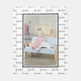 Unieke, aangepaste foto- en tekstweergave op maat fleece deken