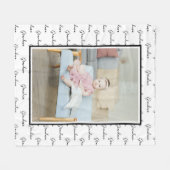 Unieke, aangepaste foto- en tekstweergave op maat fleece deken (Voorkant (Horizontaal))