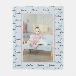 Unieke, aangepaste foto- en tekstweergave op maat fleece deken