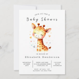 Unieke aangepaste Giraffe Baby shower Kaart