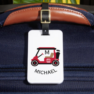 Unieke aangepaste kar met monogram naam tas of  bagagelabel