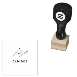 Unieke aangepaste naam datum stijlvolle reis houte rubberstempel