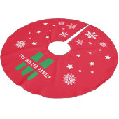Unieke aangepaste naam Sjabloon rood wit groen Kerstboom Rok (Gekanteld)