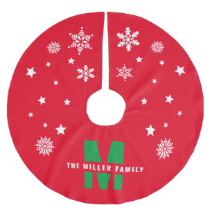 Unieke aangepaste naam Sjabloon rood wit groen Kerstboom Rok