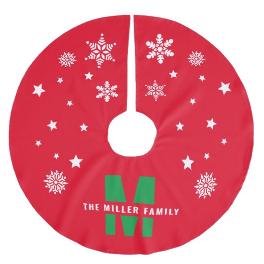 Unieke aangepaste naam Sjabloon rood wit groen Kerstboom Rok (Voorkant)