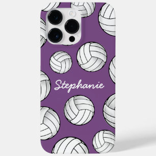 Unieke aangepaste naam Volleybal Paarse Case-Mate iPhone 14 Pro Max Hoesje