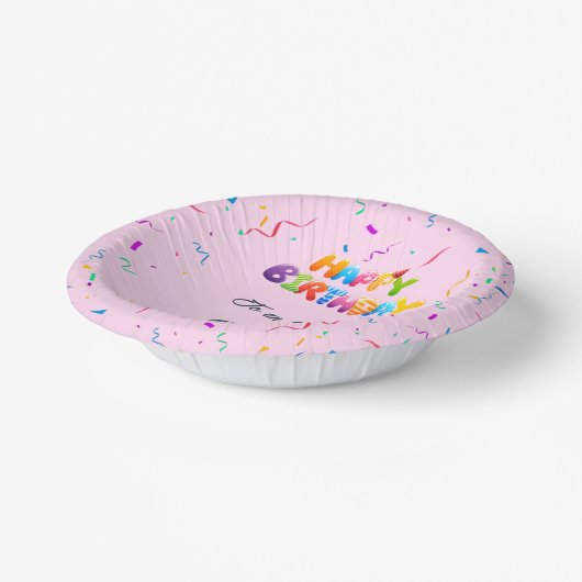 Unieke aangepaste papieren schaal voor verjaardags papieren kommen (Gebogen)